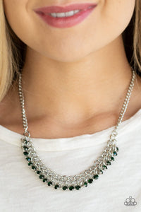 Glow and Grind - Green Necklace - Paparazzi