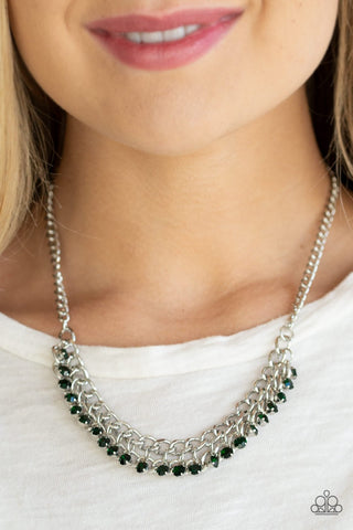 Glow and Grind - Green Necklace - Paparazzi